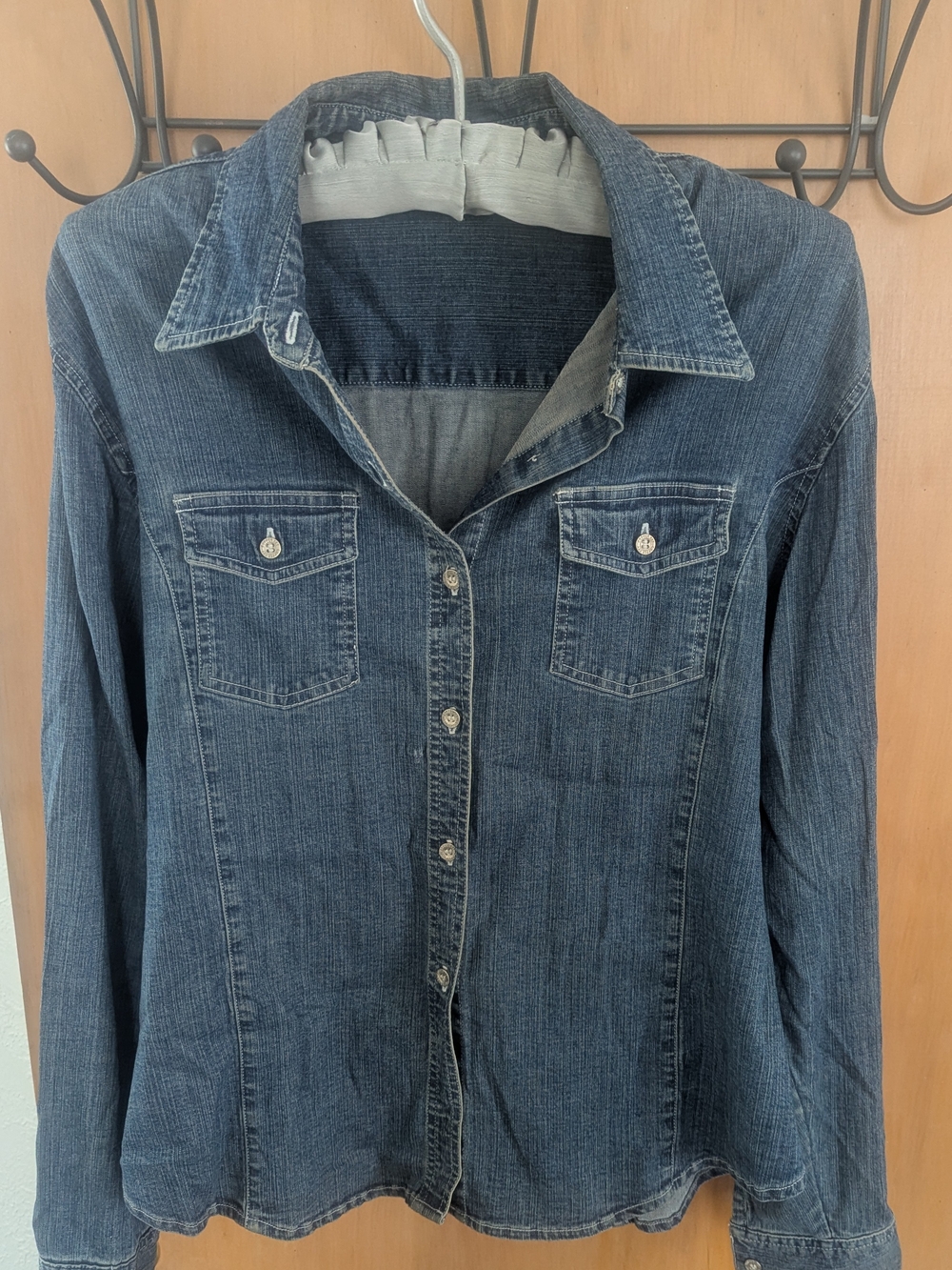Copper Key Blue Top with Contrast Tag